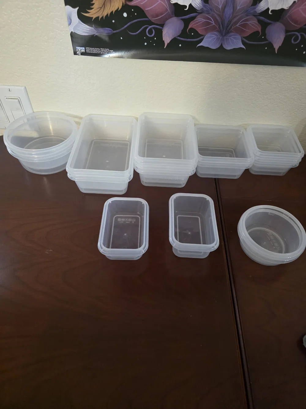Clear Plastic Food Storage Container Set - Multipurpose (White/Clear)